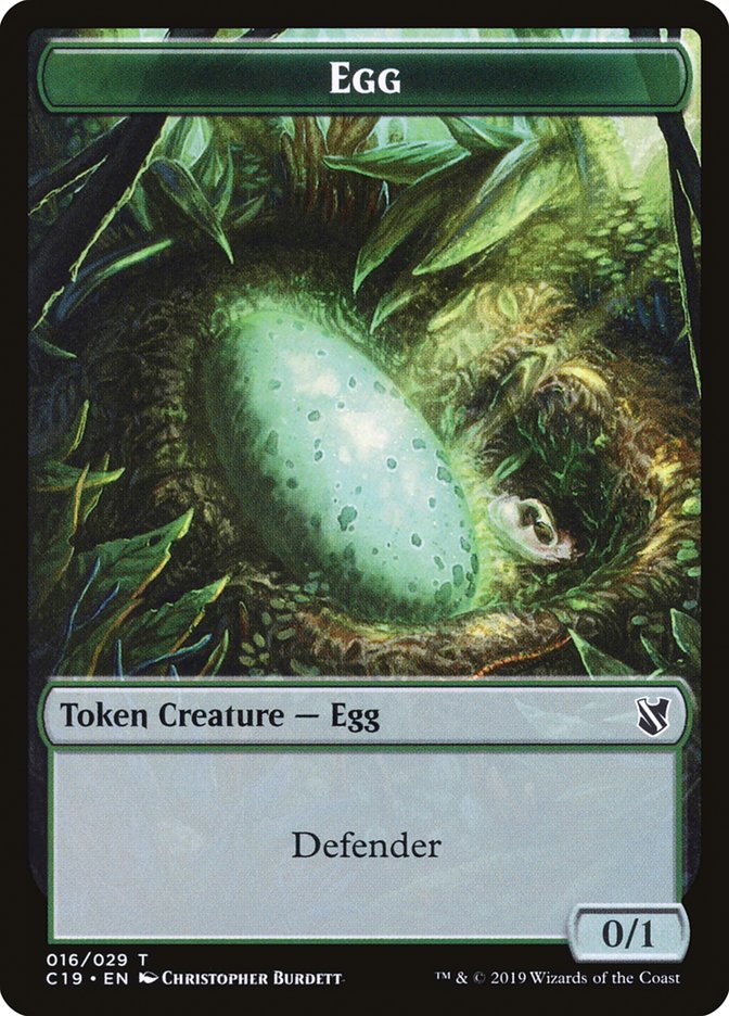 Centaur // Egg Double-Sided Token [Commander 2019 Tokens] | Anubis Games and Hobby