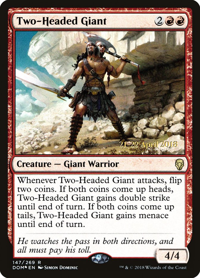 Two-Headed Giant [Dominaria Prerelease Promos] | Anubis Games and Hobby