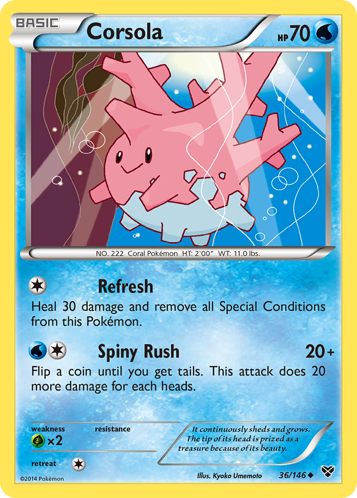 Corsola (36/146) [XY: Base Set] | Anubis Games and Hobby