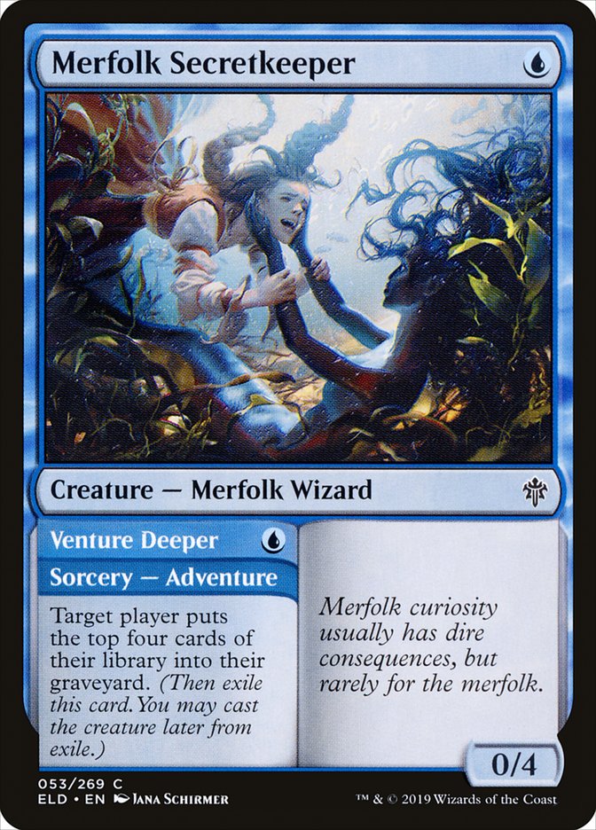 Merfolk Secretkeeper // Venture Deeper [Throne of Eldraine] | Anubis Games and Hobby