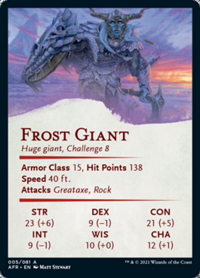 Frost Giant Art Card (Gold-Stamped Signature) [Dungeons & Dragons: Adventures in the Forgotten Realms Art Series] | Anubis Games and Hobby