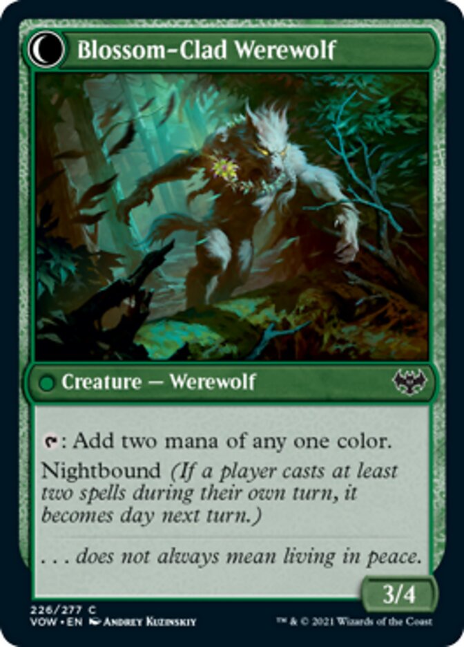 Weaver of Blossoms // Blossom-Clad Werewolf [Innistrad: Crimson Vow] | Anubis Games and Hobby