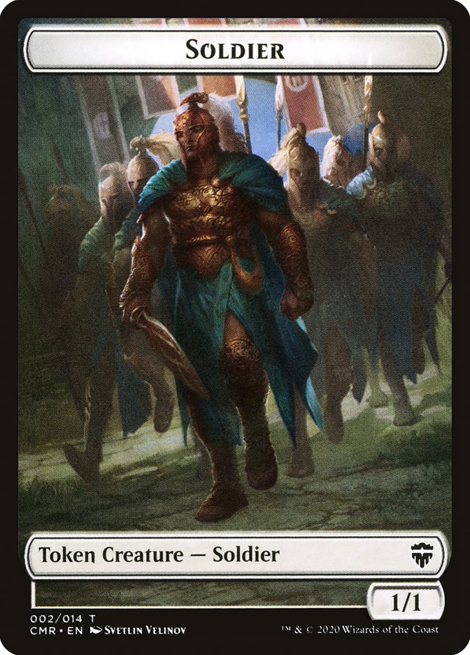 Soldier // Zombie Double-Sided Token [Commander Legends Tokens] | Anubis Games and Hobby