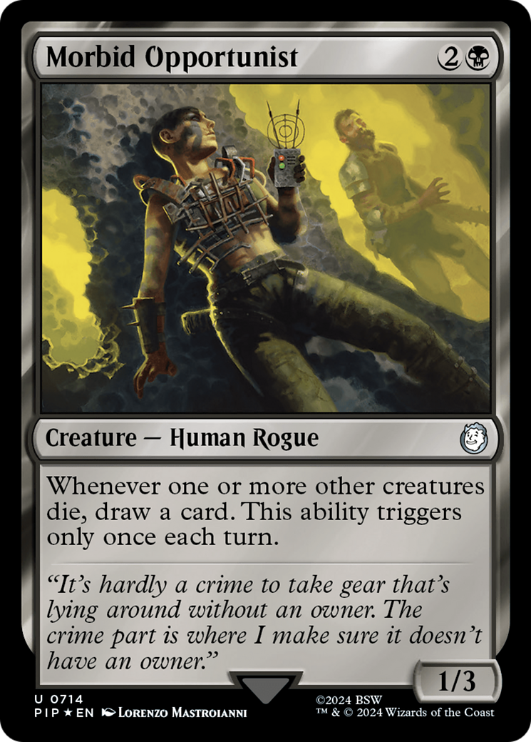 Morbid Opportunist (Surge Foil) [Fallout] | Anubis Games and Hobby