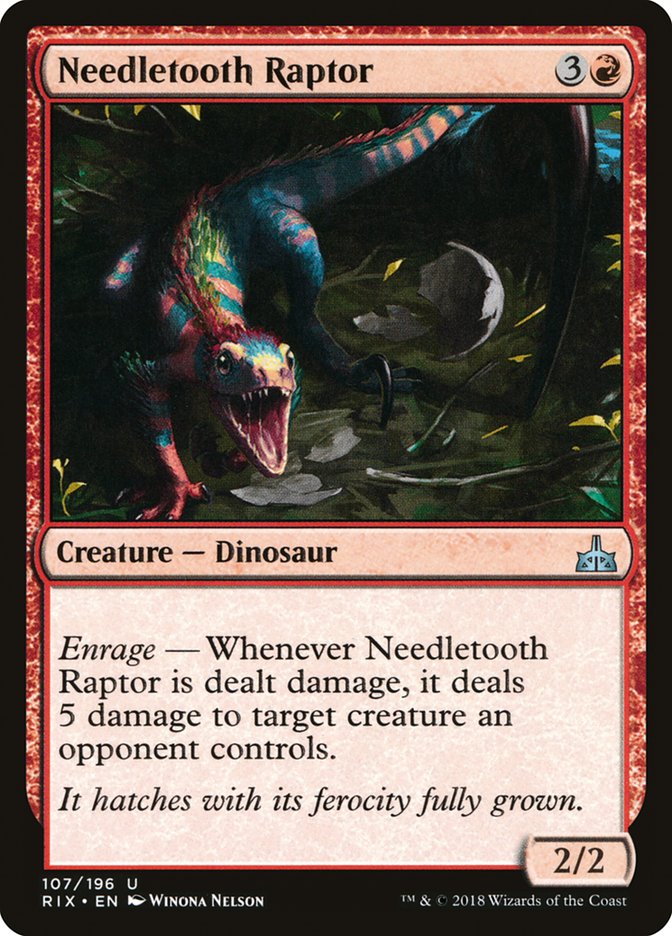 Needletooth Raptor [Rivals of Ixalan] | Anubis Games and Hobby
