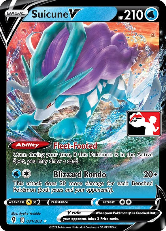 Suicune V (031/203) [Prize Pack Series One] | Anubis Games and Hobby