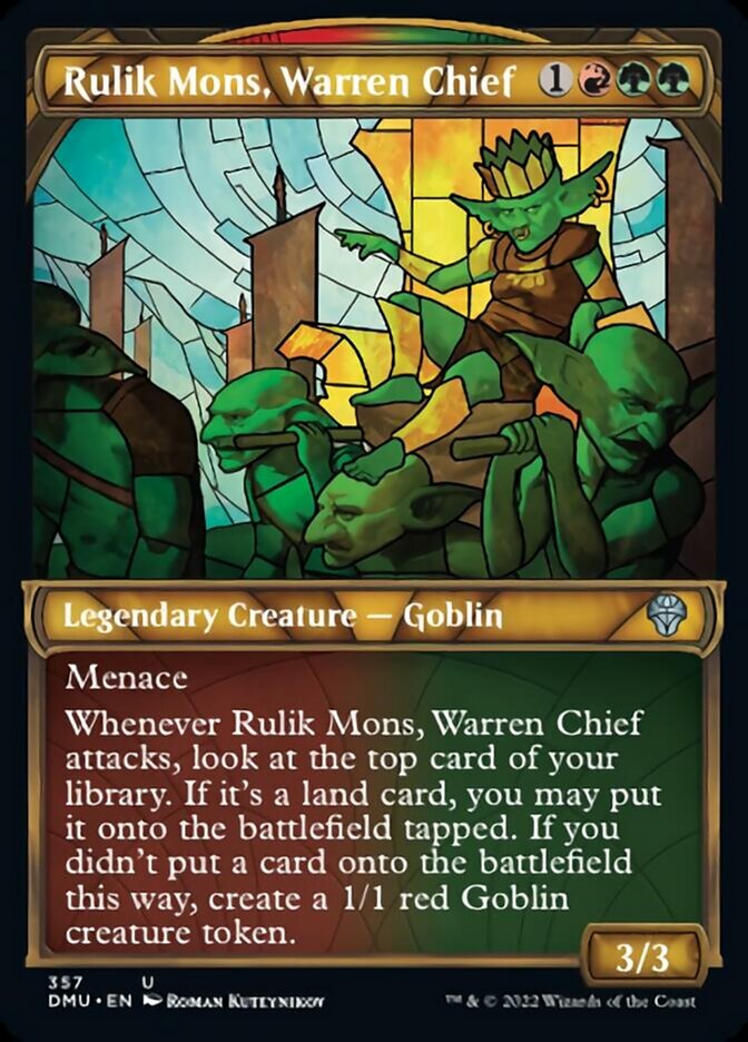 Rulik Mons, Warren Chief (Showcase Textured) [Dominaria United] | Anubis Games and Hobby