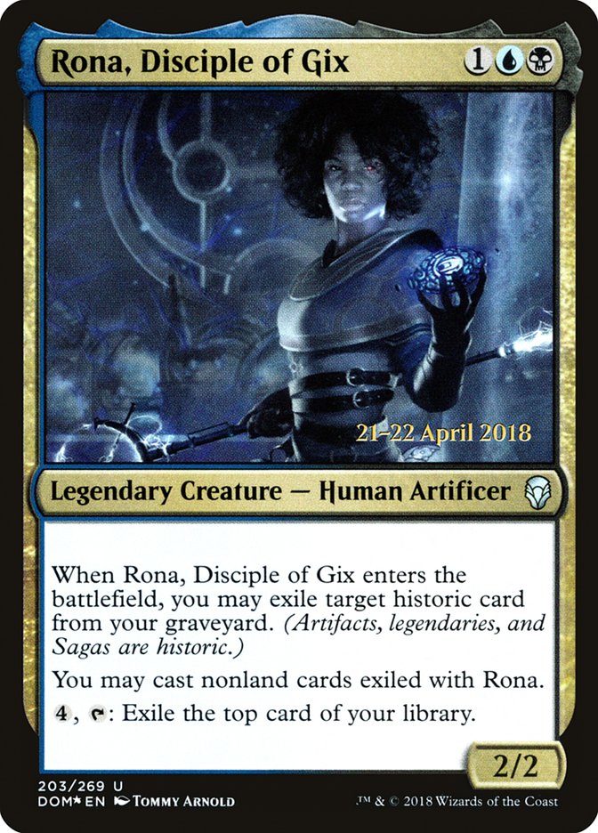 Rona, Disciple of Gix [Dominaria Prerelease Promos] | Anubis Games and Hobby