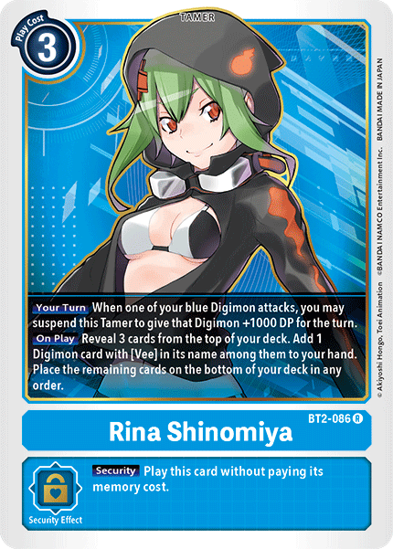 Rina Shinomiya [BT2-086] [Release Special Booster Ver.1.5] | Anubis Games and Hobby