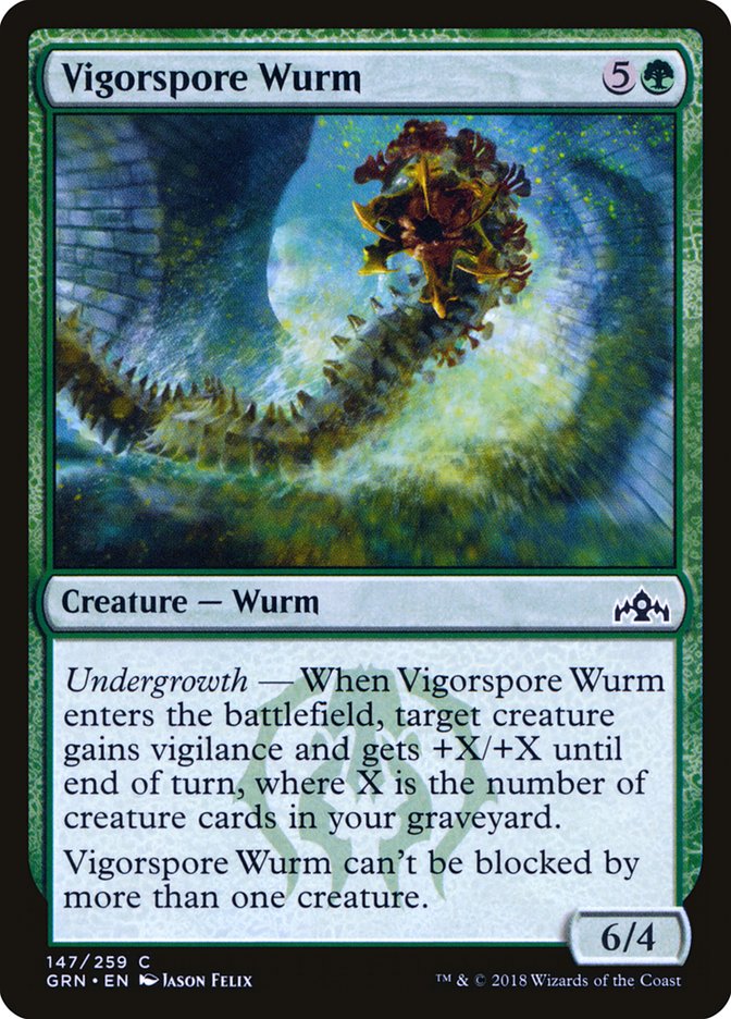 Vigorspore Wurm [Guilds of Ravnica] | Anubis Games and Hobby