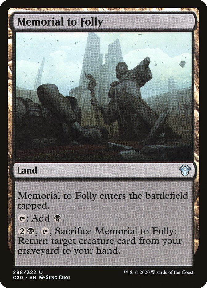 Memorial to Folly [Commander 2020] | Anubis Games and Hobby