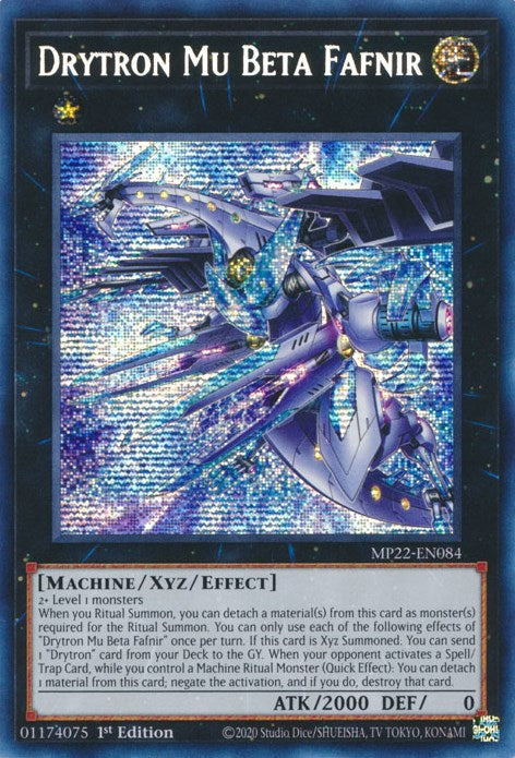 Drytron Mu Beta Fafnir [MP22-EN084] Prismatic Secret Rare | Anubis Games and Hobby