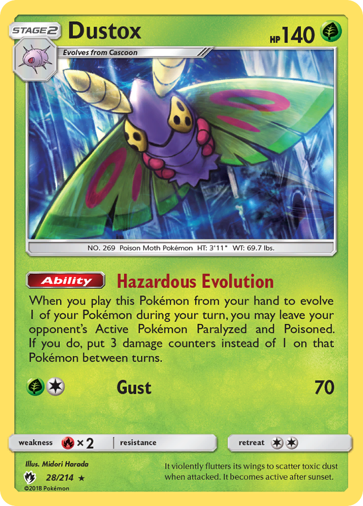 Dustox (28/214) [Sun & Moon: Lost Thunder] | Anubis Games and Hobby