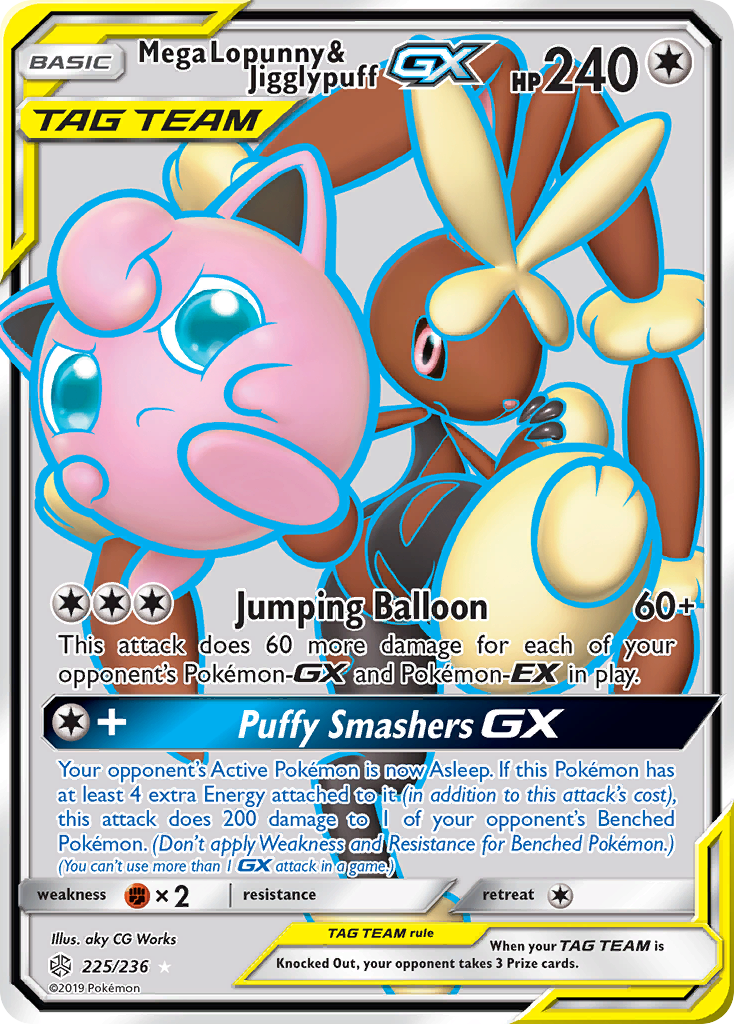 Mega Lopunny & Jigglypuff GX (225/236) [Sun & Moon: Cosmic Eclipse] | Anubis Games and Hobby