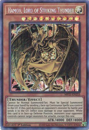 Hamon, Lord of Striking Thunder [MP21-EN253] Prismatic Secret Rare | Anubis Games and Hobby