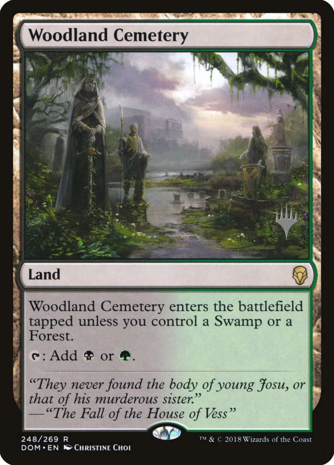 Woodland Cemetery (Promo Pack) [Dominaria Promos] | Anubis Games and Hobby