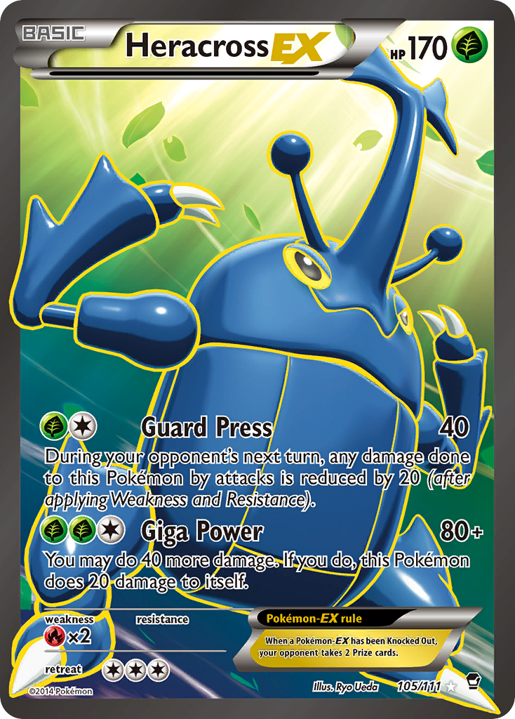 Heracross EX (105/111) [XY: Furious Fists] | Anubis Games and Hobby