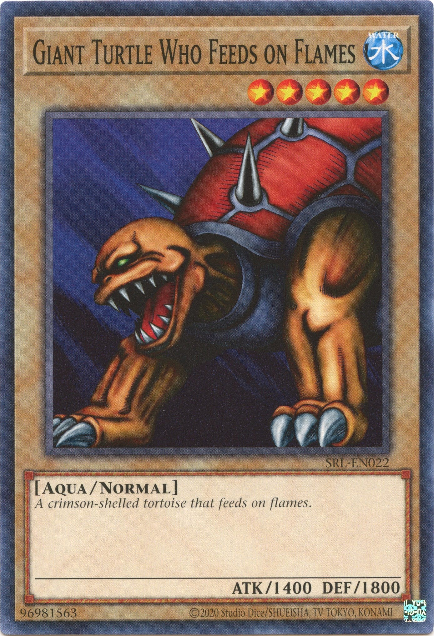 Giant Turtle Who Feeds on Flames (25th Anniversary) [SRL-EN022] Common | Anubis Games and Hobby