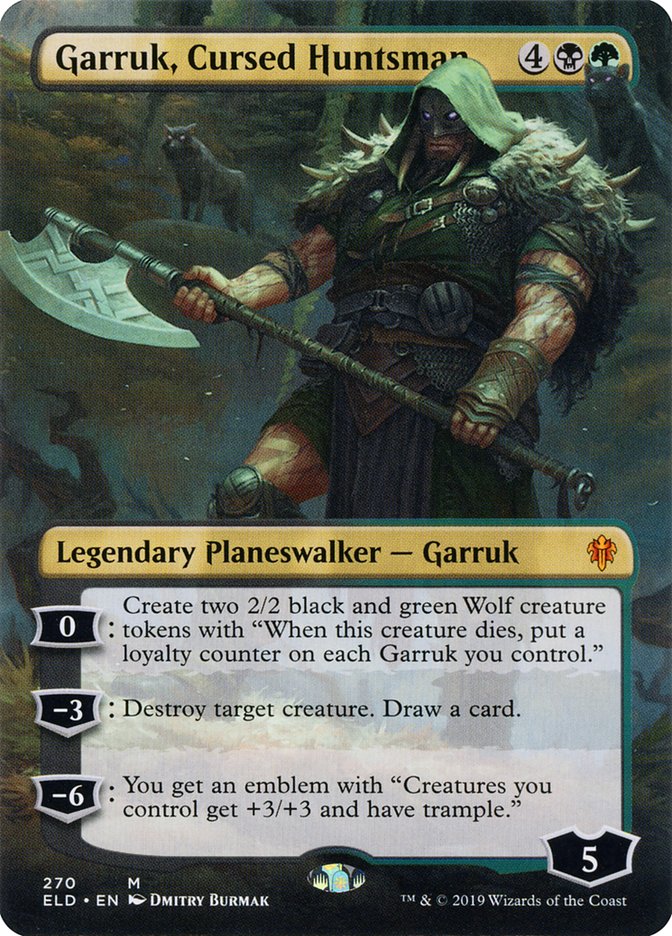 Garruk, Cursed Huntsman (Borderless) [Throne of Eldraine] | Anubis Games and Hobby