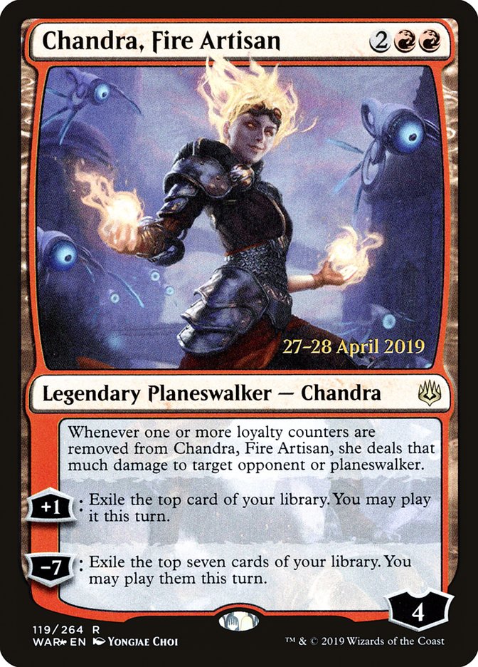 Chandra, Fire Artisan [War of the Spark Prerelease Promos] | Anubis Games and Hobby