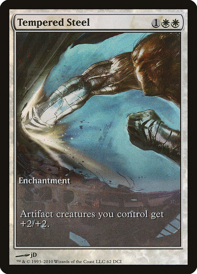 Tempered Steel (Game Day) (Extended Art) [Scars of Mirrodin Promos] | Anubis Games and Hobby