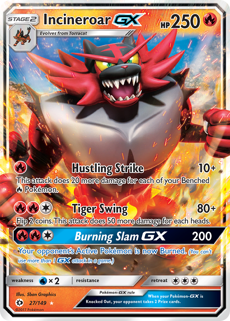 Incineroar GX (27/149) (Jumbo Card) [Sun & Moon: Base Set] | Anubis Games and Hobby