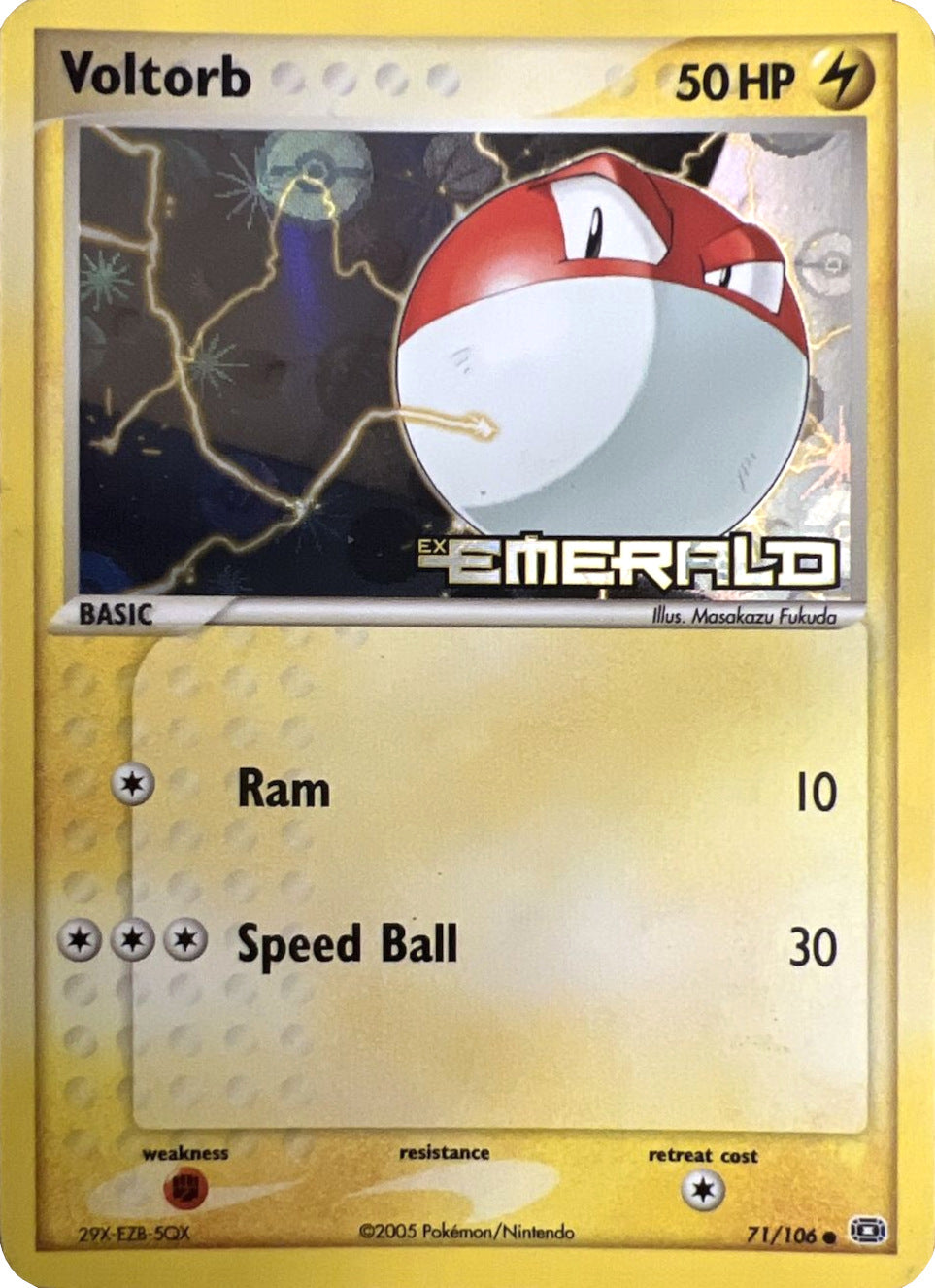 Voltorb (71/106) (Stamped) [EX: Emerald] | Anubis Games and Hobby