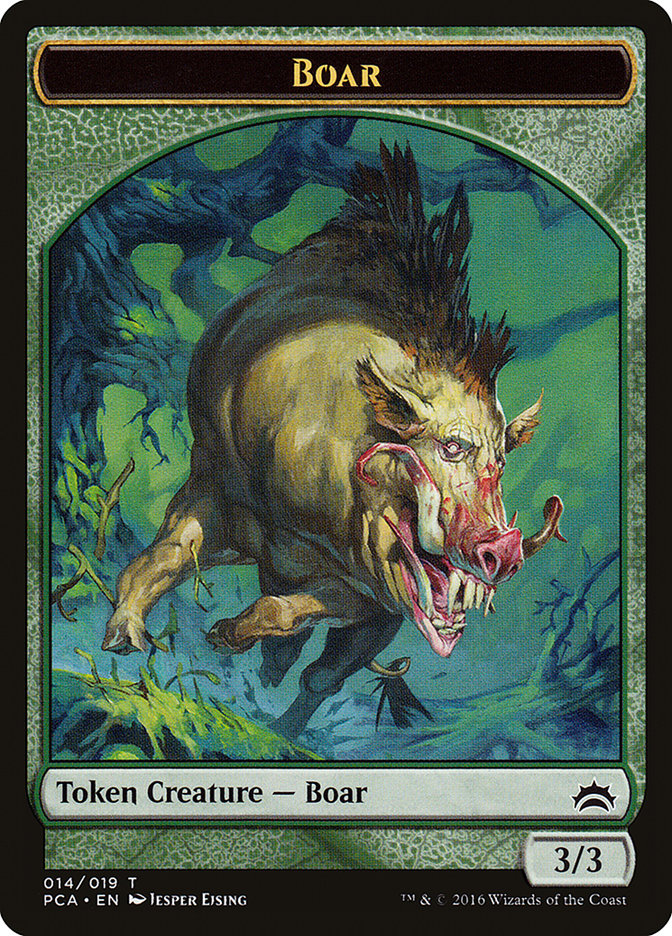 Goblin // Boar Double-Sided Token [Planechase Anthology Tokens] | Anubis Games and Hobby