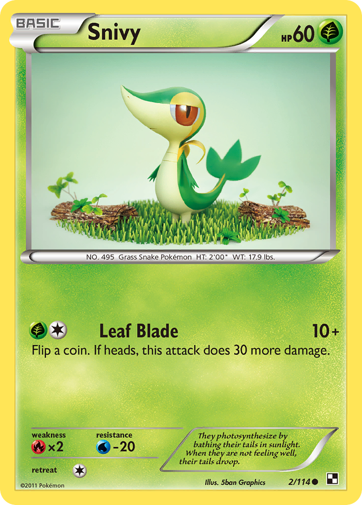 Snivy (2/114) [Black & White: Base Set] | Anubis Games and Hobby