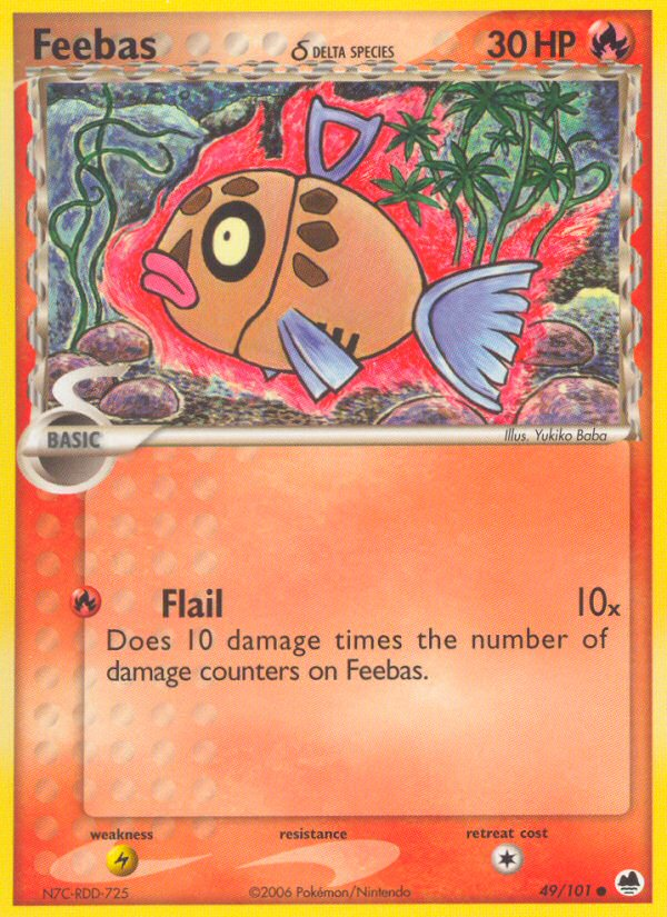 Feebas (49/101) (Delta Species) [EX: Dragon Frontiers] | Anubis Games and Hobby