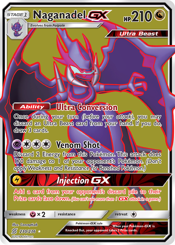 Naganadel GX (230/236) [Sun & Moon: Unified Minds] | Anubis Games and Hobby