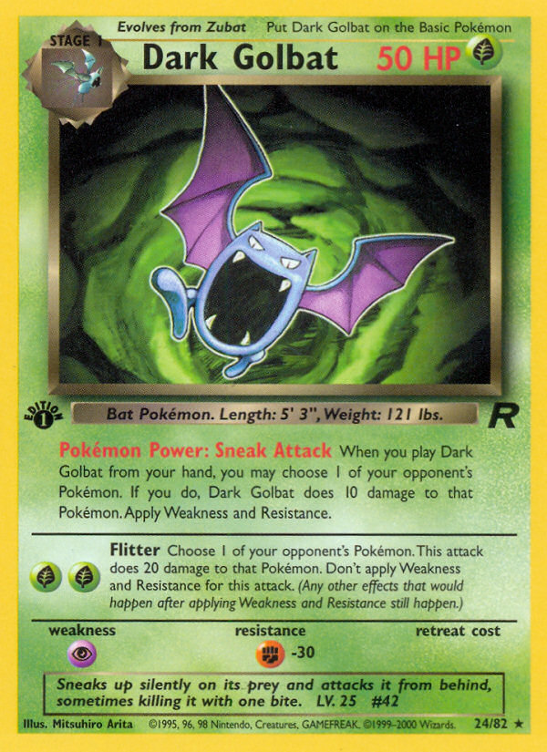 Dark Golbat (24/82) [Team Rocket 1st Edition] | Anubis Games and Hobby