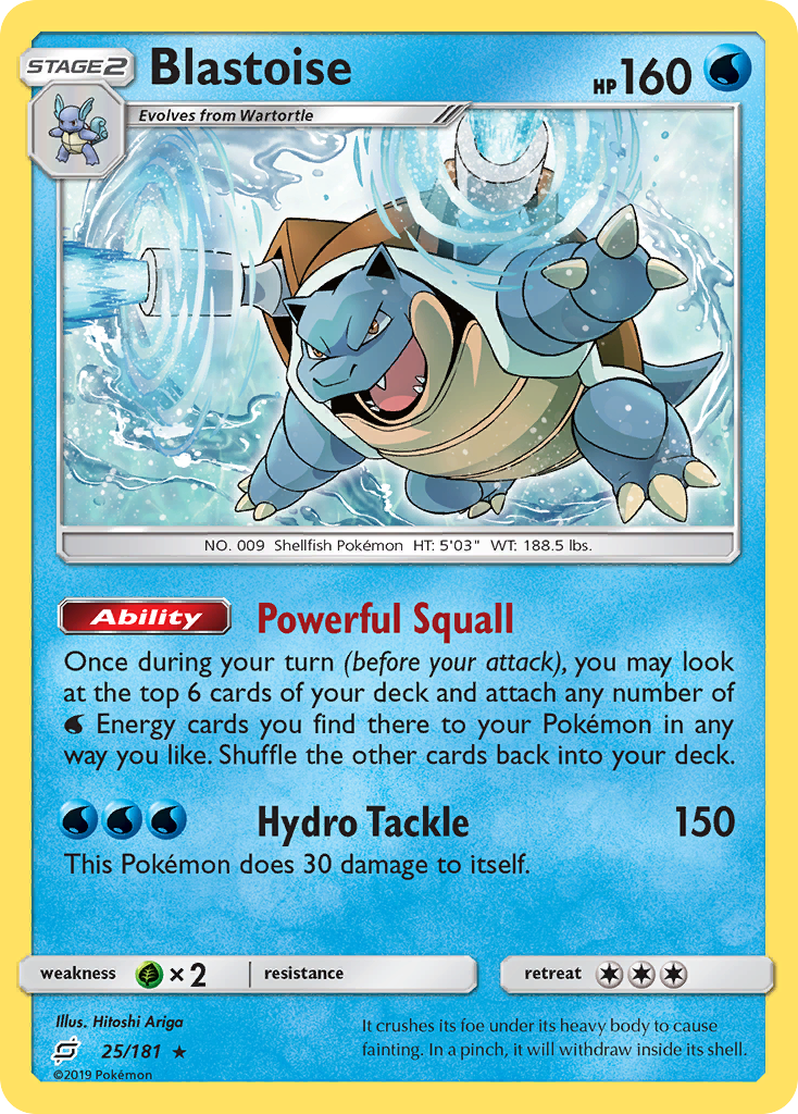 Blastoise (25/181) [Sun & Moon: Team Up] | Anubis Games and Hobby