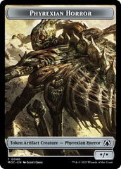 Phyrexian Golem // Phyrexian Horror Double-Sided Token [March of the Machine Commander Tokens] | Anubis Games and Hobby