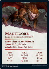 Manticore Art Card [Dungeons & Dragons: Adventures in the Forgotten Realms Art Series] | Anubis Games and Hobby