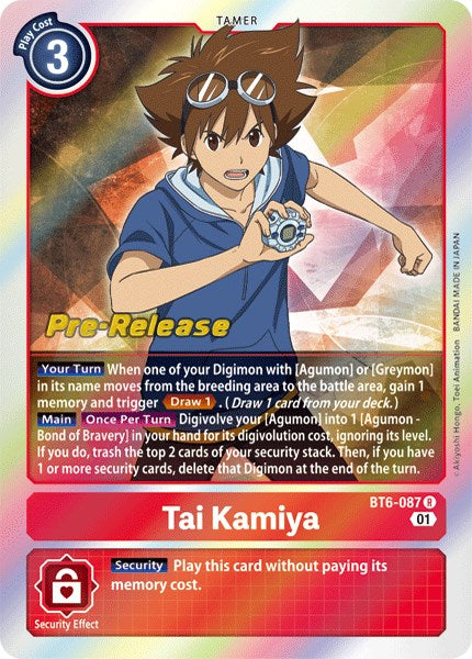 Tai Kamiya [BT6-087] [Double Diamond Pre-Release Cards] | Anubis Games and Hobby