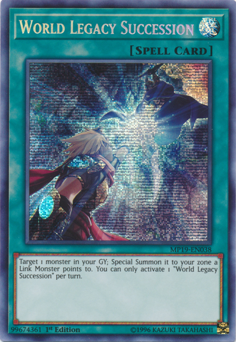 World Legacy Succession [MP19-EN038] Prismatic Secret Rare | Anubis Games and Hobby