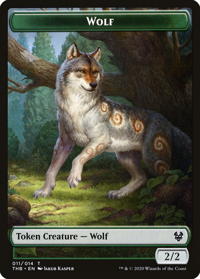 Satyr // Wolf Double-Sided Token [Theros Beyond Death Tokens] | Anubis Games and Hobby