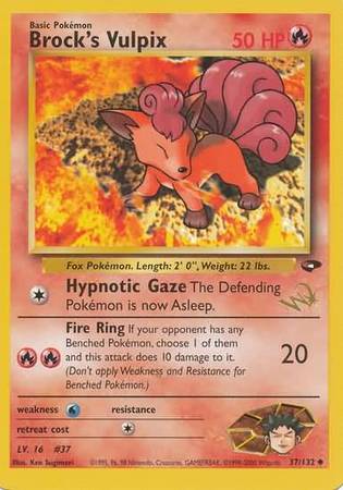 Brock's Vulpix (37/132) (W Stamped Promo) [Gym Challenge Unlimited] | Anubis Games and Hobby