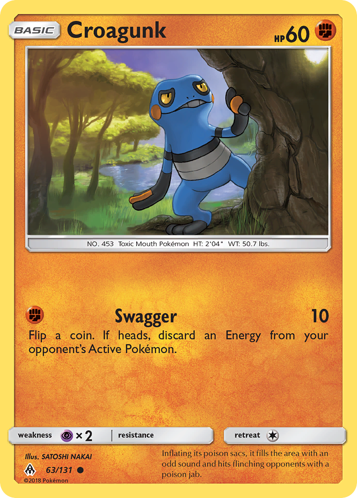 Croagunk (63/131) [Sun & Moon: Forbidden Light] | Anubis Games and Hobby