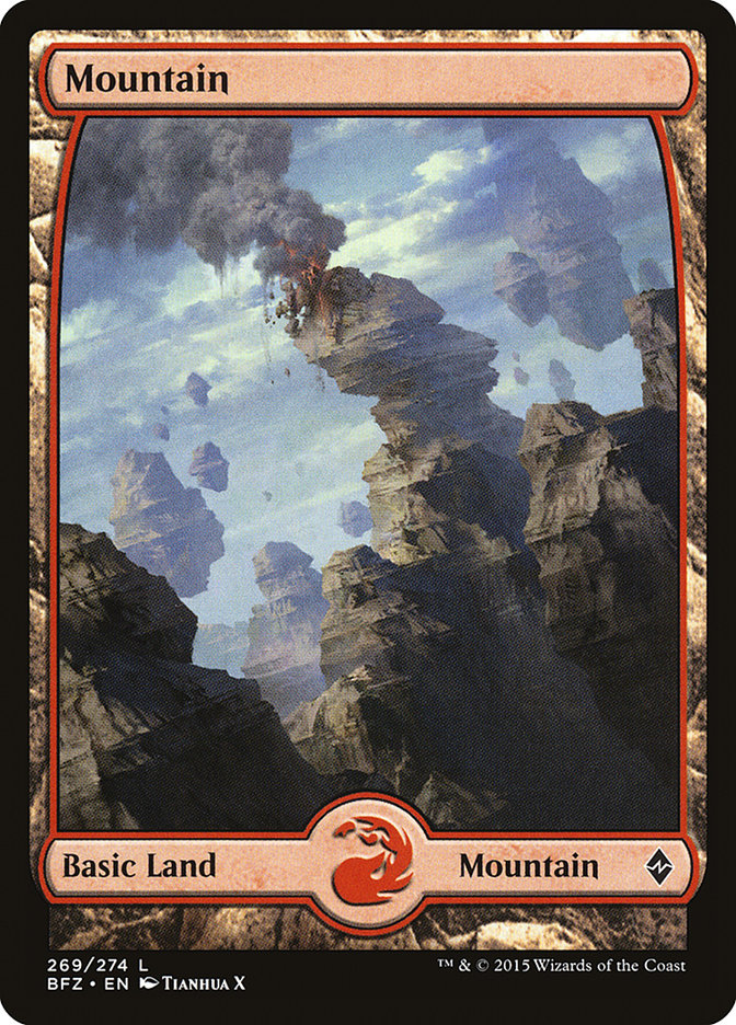 Mountain (269) (Full Art) [Battle for Zendikar] | Anubis Games and Hobby