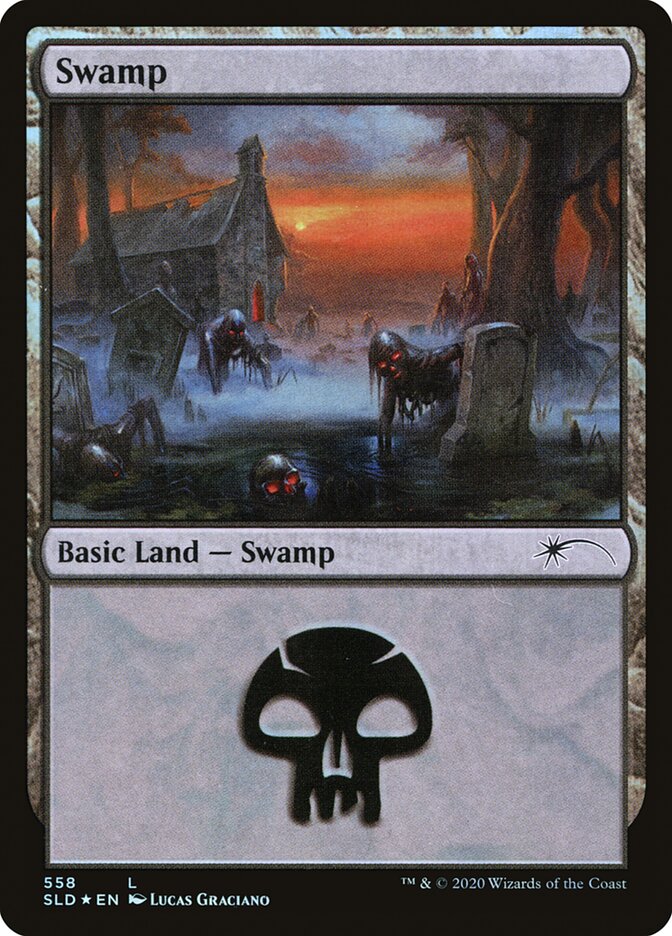Swamp (Reanimated) (558) [Secret Lair Drop Promos] | Anubis Games and Hobby
