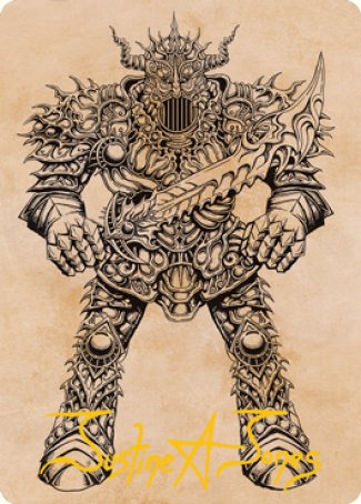 Iron Golem (Showcase) Art Card (Gold-Stamped Signature) [Dungeons & Dragons: Adventures in the Forgotten Realms Art Series] | Anubis Games and Hobby