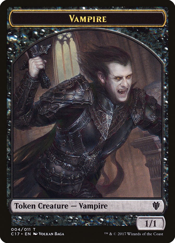 Bat // Vampire Double-Sided Token [Commander 2017 Tokens] | Anubis Games and Hobby