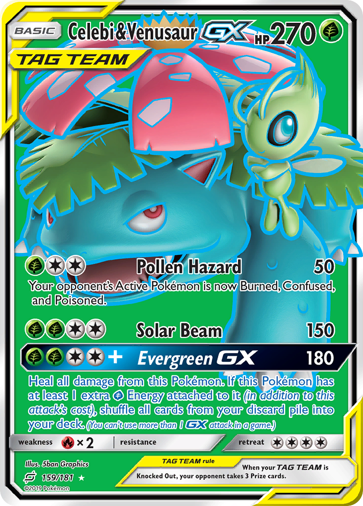 Celebi & Venusaur GX (159/181) [Sun & Moon: Team Up] | Anubis Games and Hobby