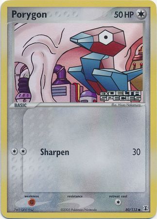 Porygon (80/113) (Stamped) [EX: Delta Species] | Anubis Games and Hobby