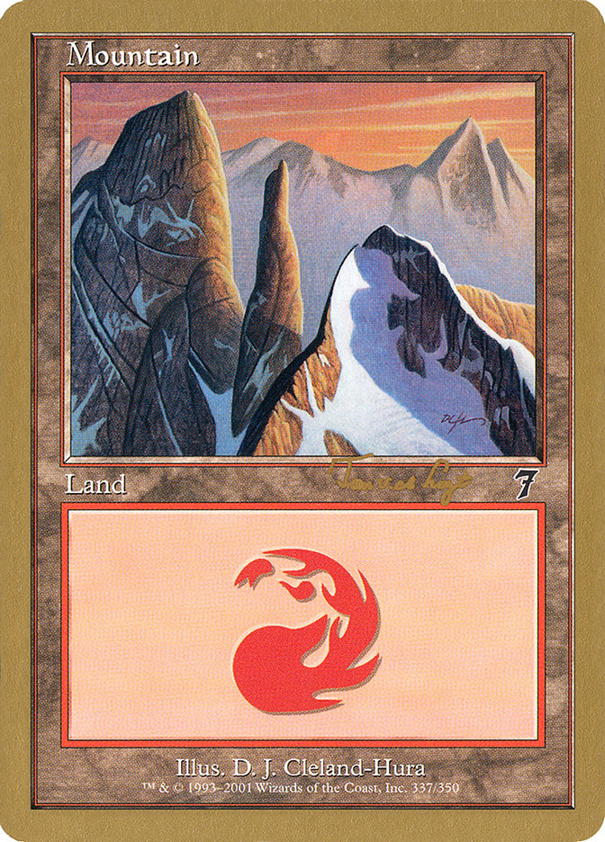 Mountain (337) (Tom van de Logt) [World Championship Decks 2001] | Anubis Games and Hobby