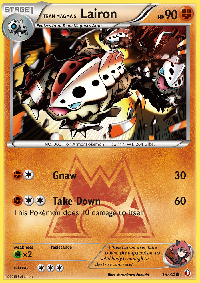 Team Magma's Lairon (13/34) [XY: Double Crisis] | Anubis Games and Hobby