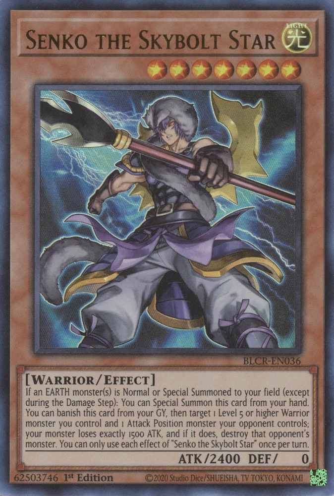 Senko the Skybolt Star [BLCR-EN036] Ultra Rare | Anubis Games and Hobby