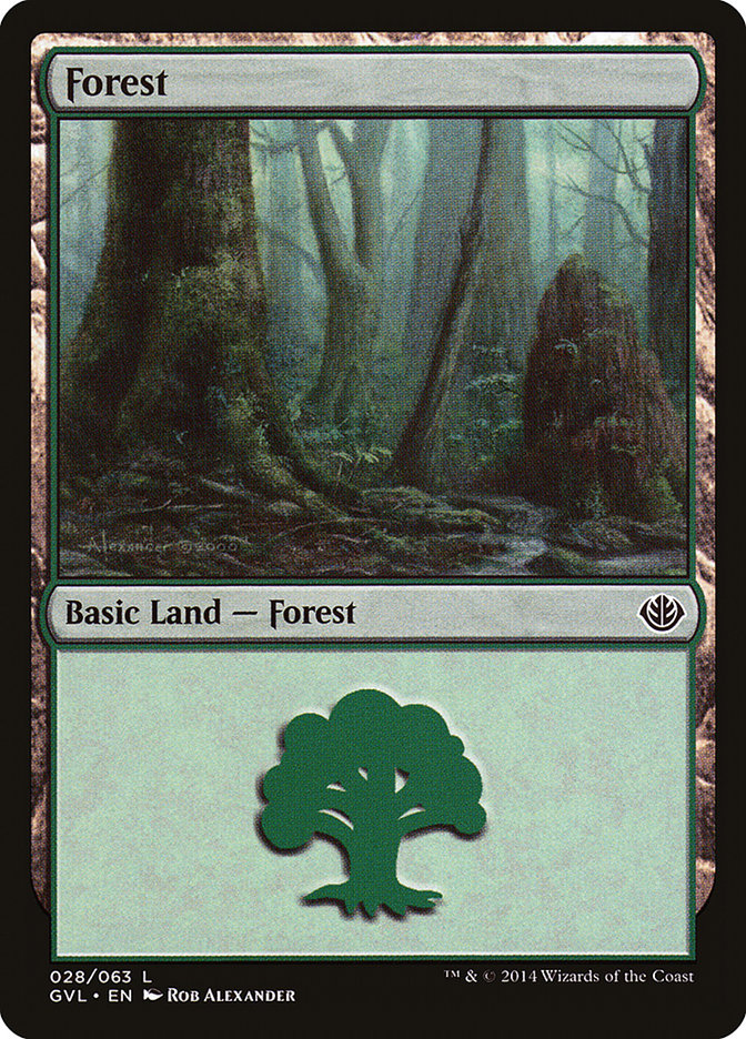 Forest (28) (Garruk vs. Liliana) [Duel Decks Anthology] | Anubis Games and Hobby